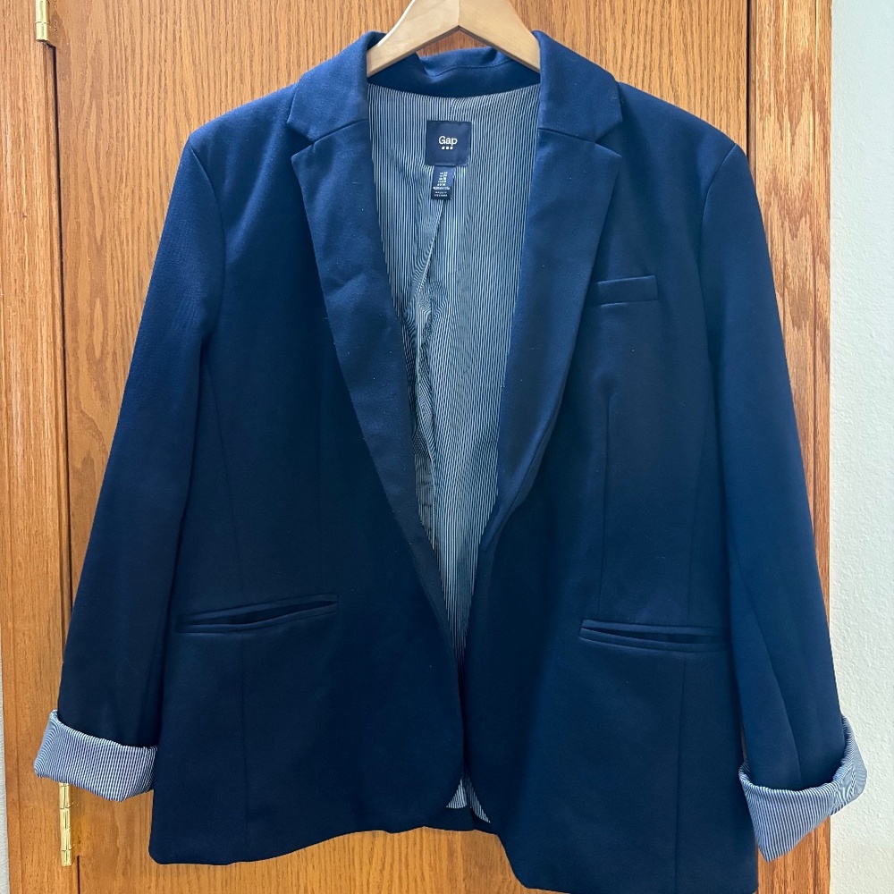 Gap Navy Blue Ponte Blazer size 14